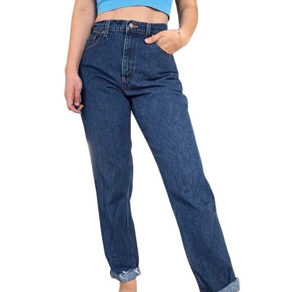 Vintage 90s Levi’s 550 Relaxed Fit Tapered Leg Blue Mom Jeans High Rise Size 8 - Picture 10 of 10